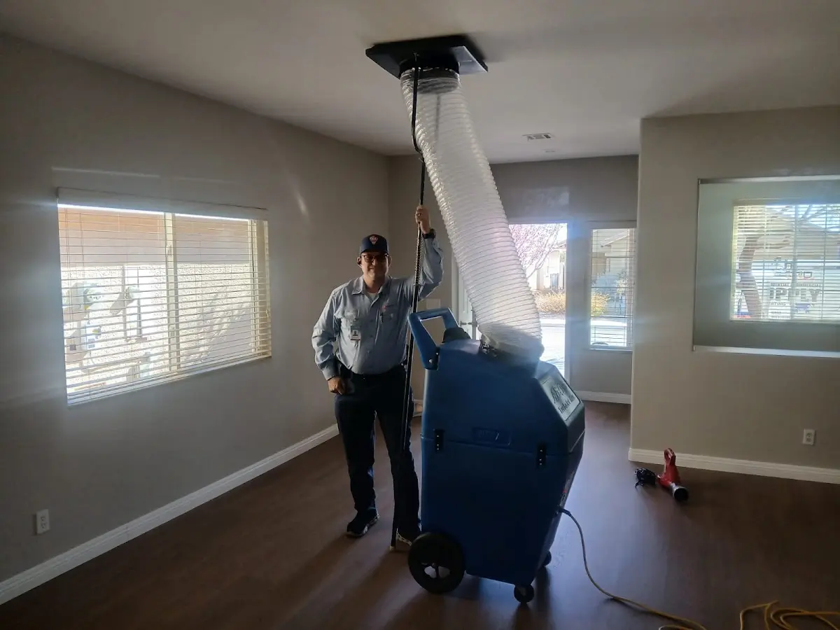 Professional Dryer Vent Cleaning work inside a Hamlet home